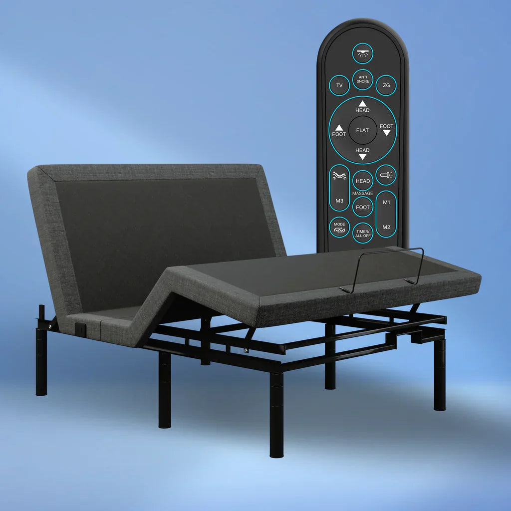 iDealBed Smart 4i Custom Adjustable Bed & Black Series Three Plush Pillow Top 17" Mattress (Bundle Price)