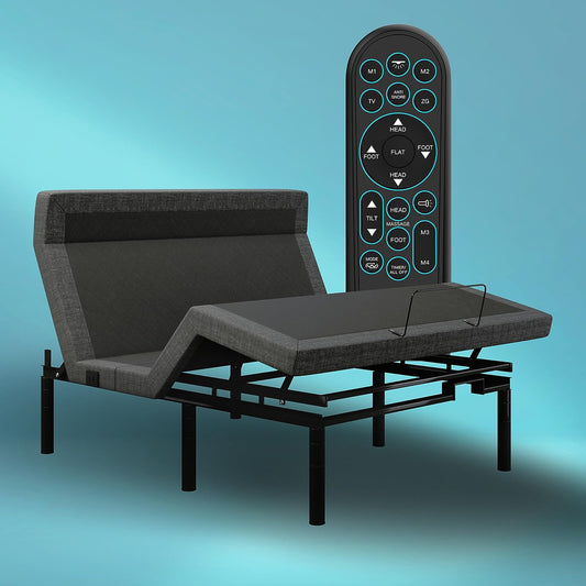 IDealBed 4iT Custom Adjustable Bed Base, Pillow Tilt, Wireless, Massage, Memory, Advanced Smooth Silent Operation, Bluetooth