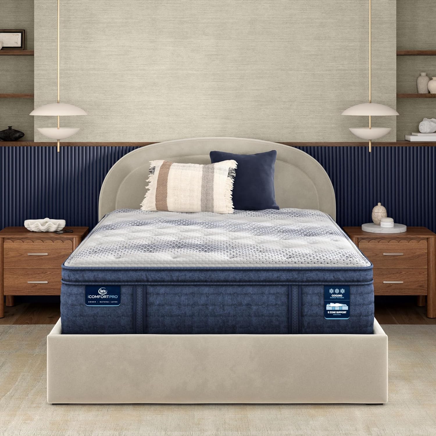 Serta iComfortPRO Quilted Buckingham Latex Foam Ultra Plush Pillow Top 16 Inch Mattress