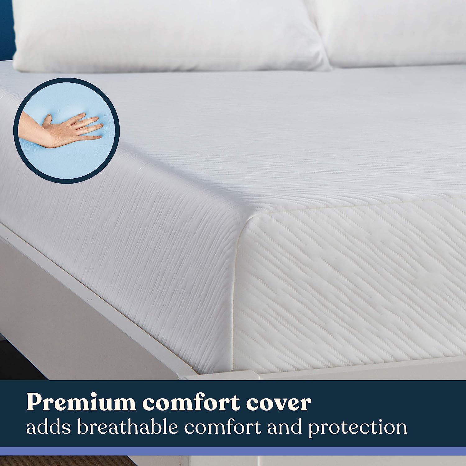 Corsicana Visco Memory Foam Medium Pillow Top Cooling Gel Mattress King 6 inch Medium Firm Pressure Relief Cooling Gel