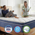 American Bedding 12 " Faux Plush Euro Top Hybrid Mattress by Corsicana