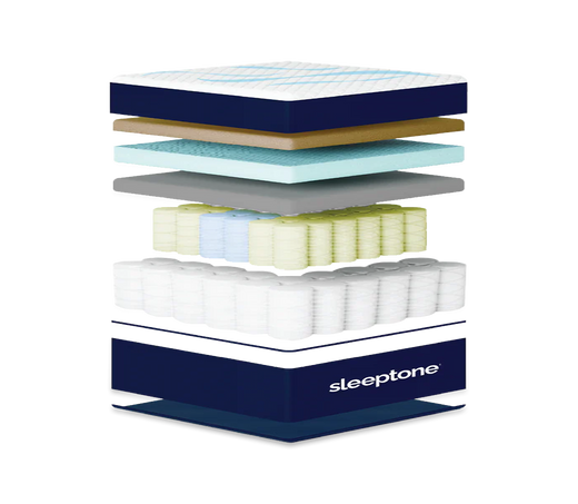 Sleeptone 14'' Hybrid Coil Mattress – Adjustable Comfort from Plush to Firm