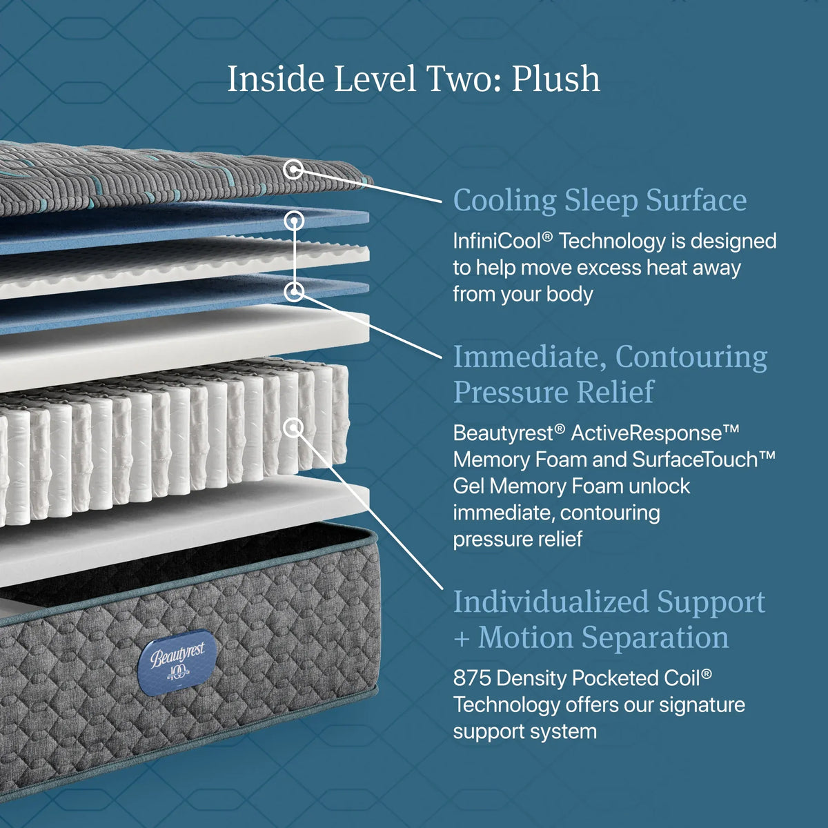 Simmons Beautyrest Level Two Plush 14 Inch Mattress