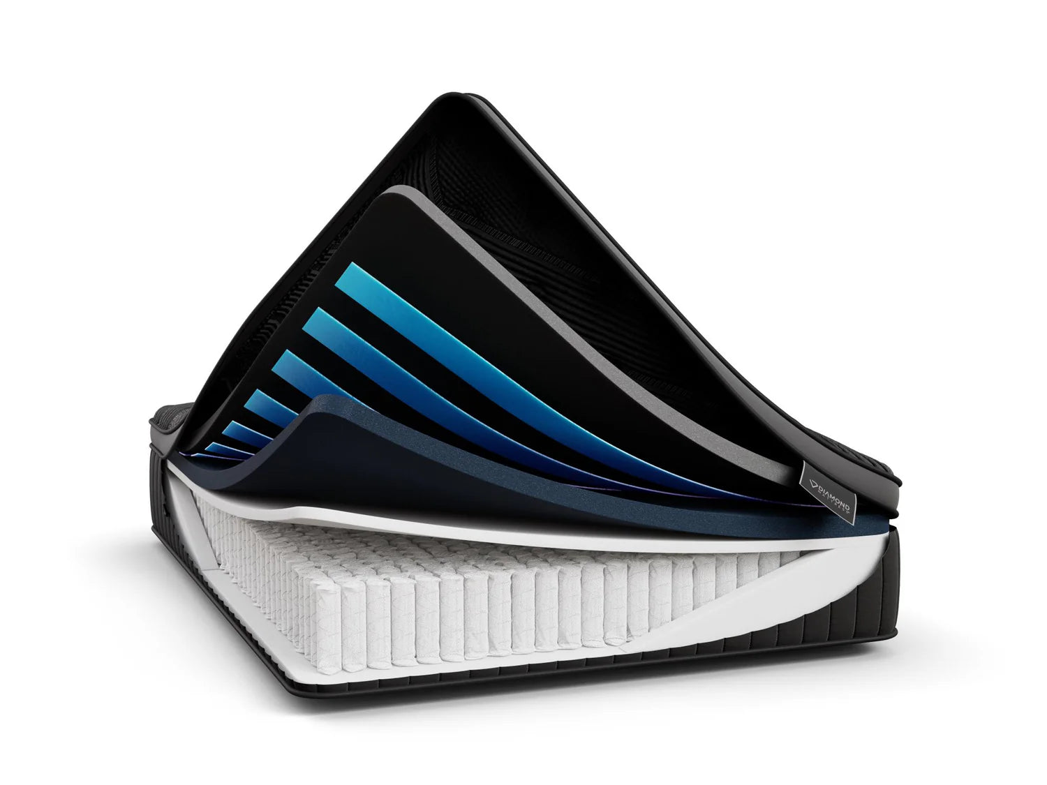 Black Diamond Lux Quilted Hybrid Mattress by Diamond