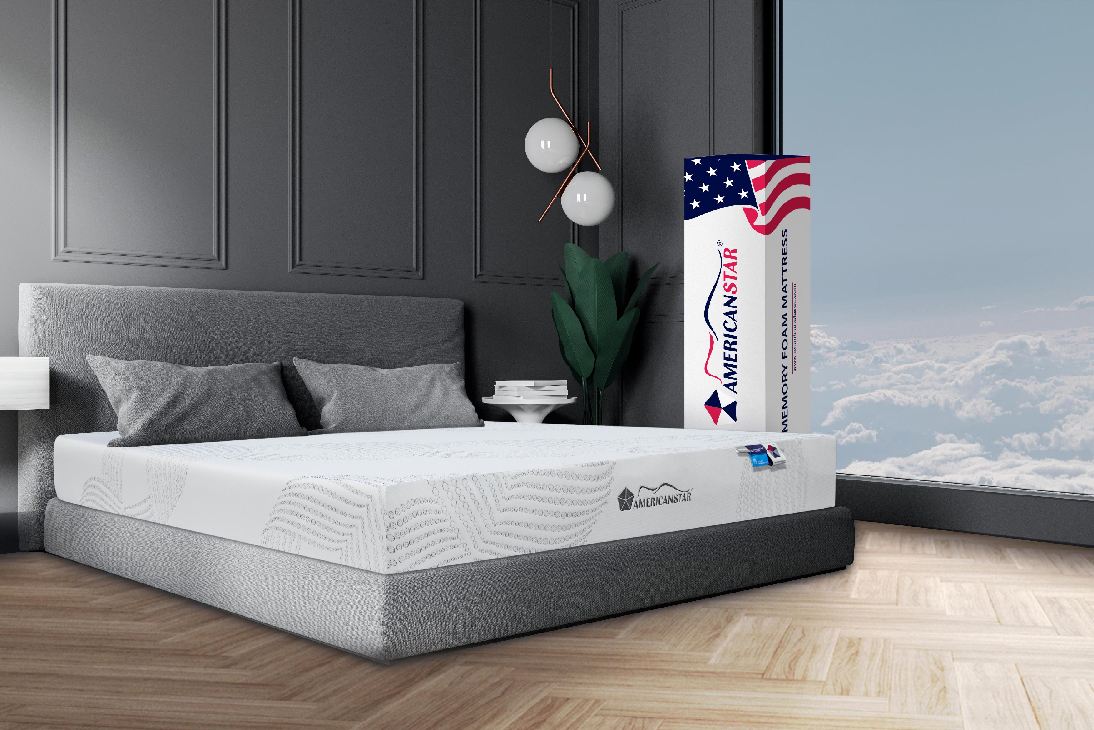 Capella 8” Medium Cool Gel Memory Foam Mattress Americanstar