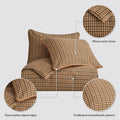 Clifton Houndstooth 3Pc Comforter Set By HiEnd Accents