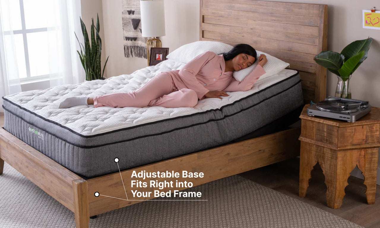 GhostBed Adjustable Base, Zero Gravity, Anti Snore, Lounge Preset, Led, Massage, USB, Wireless