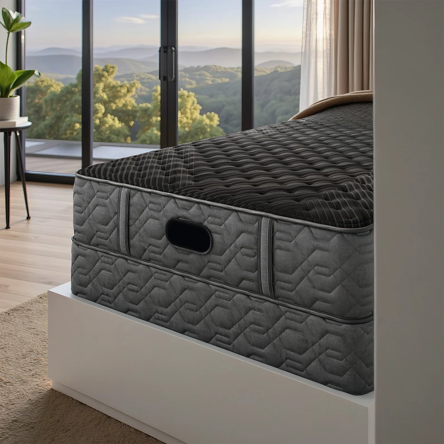 iDealBed Smart 5i Custom Adjustable Bed Base & Black Series One Extra Firm 13.5" Mattress (Bundle Price)