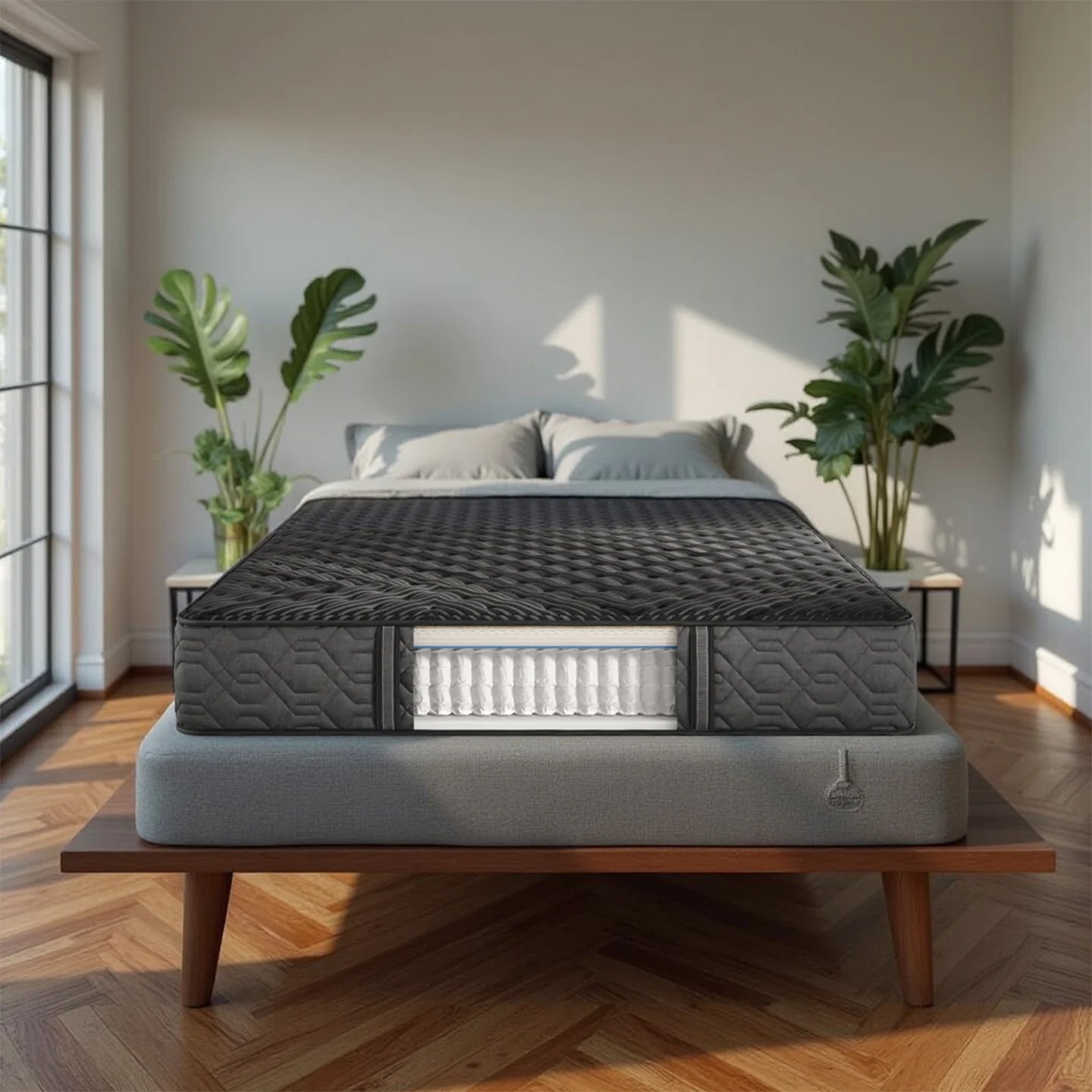 iDealBed Smart 5i Custom Adjustable Bed Base & Black Series One Extra Firm 13.5" Mattress (Bundle Price)