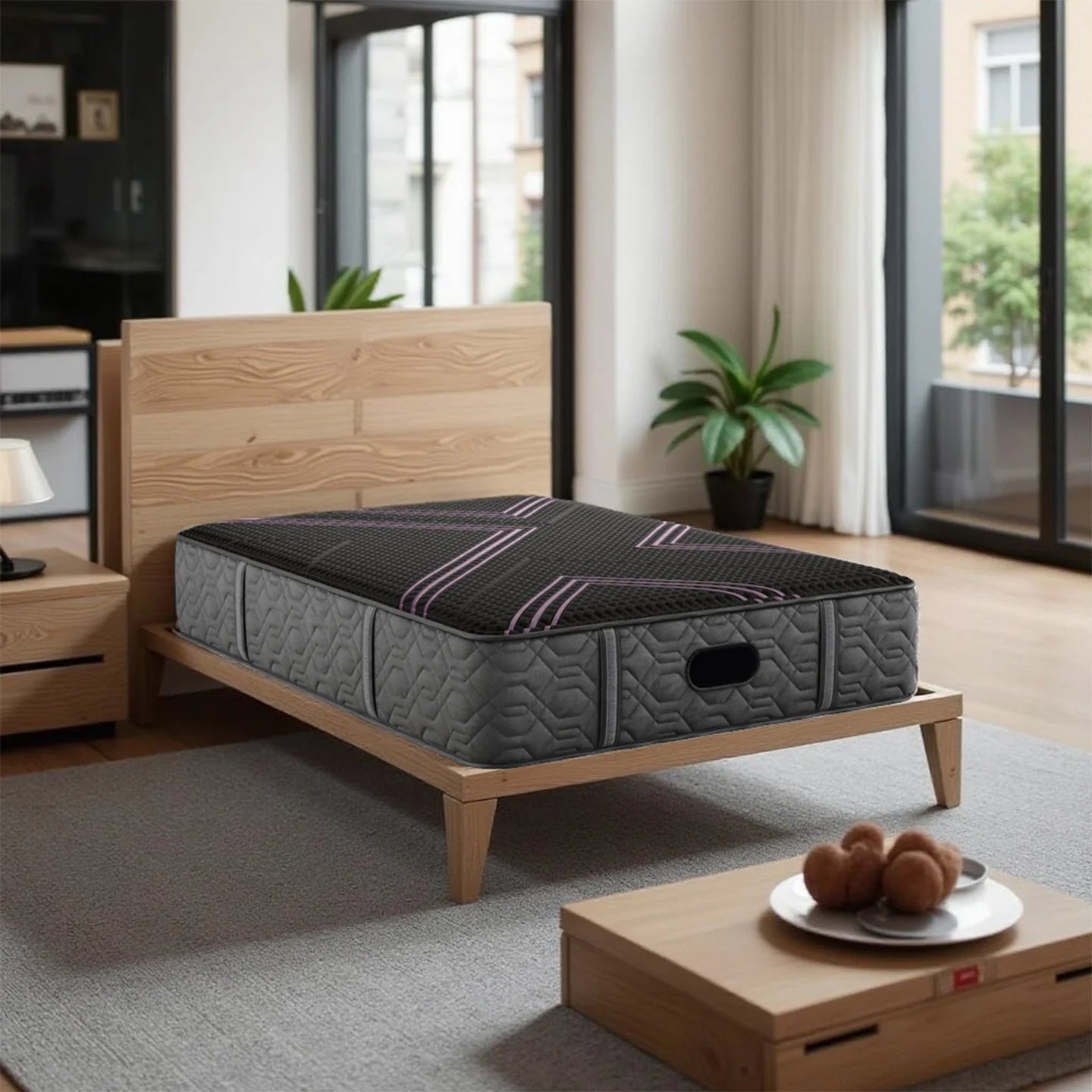 4i Custom Adjustable Bed iDealBed & Black Hybrid Series Two Plush 14" Mattress (Bundle Price)