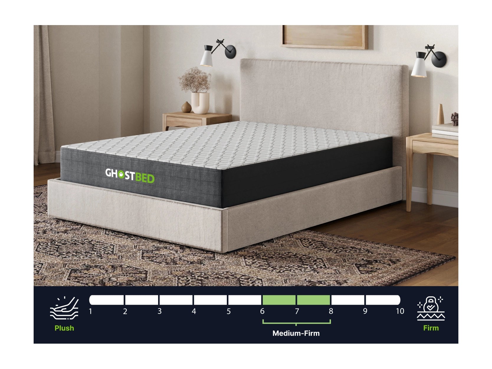 GhostBed Memory Foam Medium Plush 10