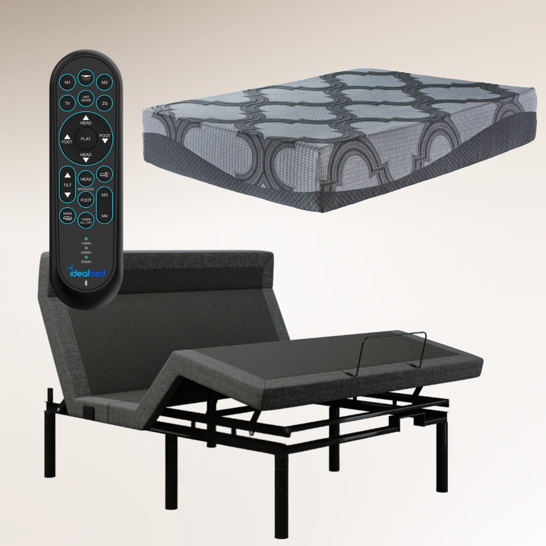 6i Custom Adjustable Bed iDealBed & Ashley Mygel 11 Inch Hybrid Mattress (Bundle Price)