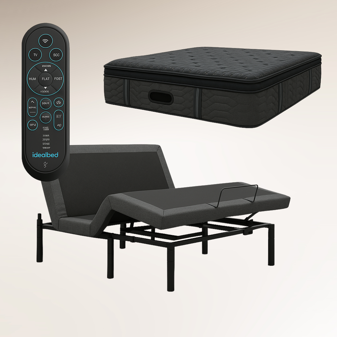iDealBed Smart 4i Custom Adjustable Bed & Black Series Three Plush Pillow Top 17