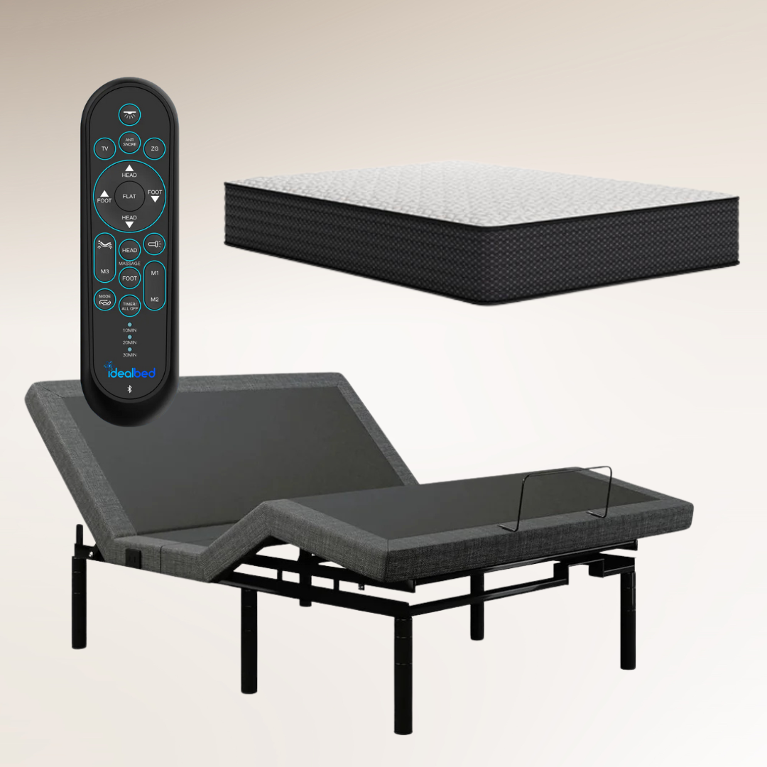 4i Custom Adjustable Bed iDealBed & Ashley Sierra Sleep Limited Edition 12Inch Mattress (Bundle Price)