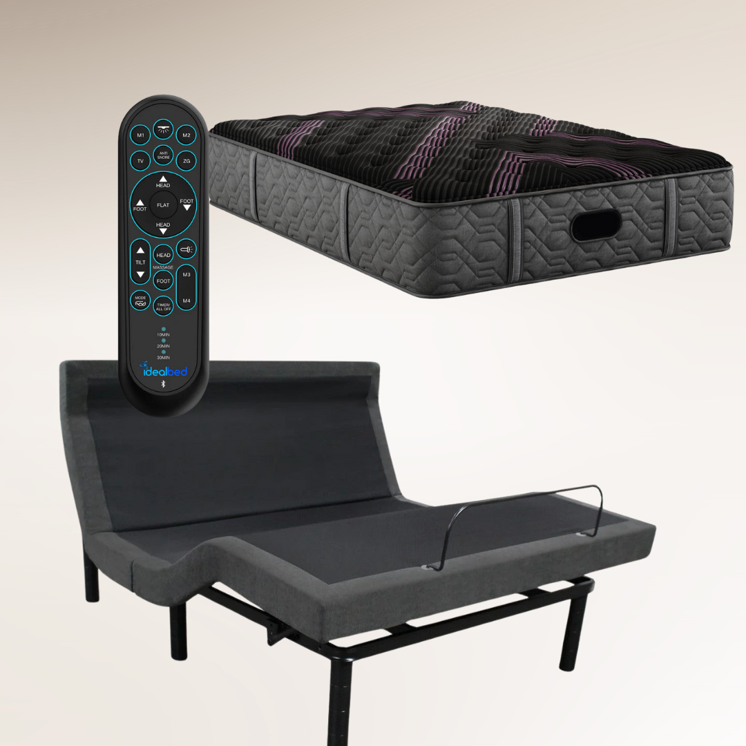 6i Custom Adjustable Bed iDealBed & Black Series Two Medium Mattress (Bundle Price)