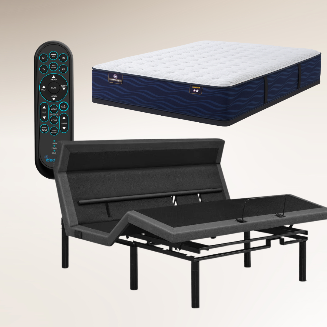 iDealBed Smart 7i Custom Adjustable Bed & ECO Quilted Hybrid Medium 12.5" Mattress (Bundle Price)