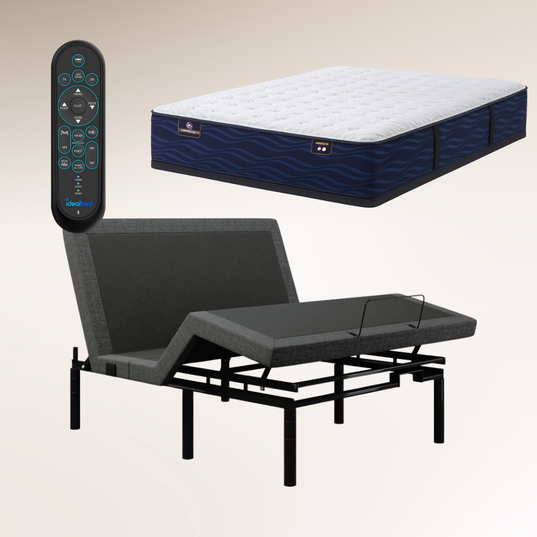 4i Custom Adjustable Bed iDealBed & ECO Quilted Hybrid Medium 12.5" Mattress (Bundle Price)