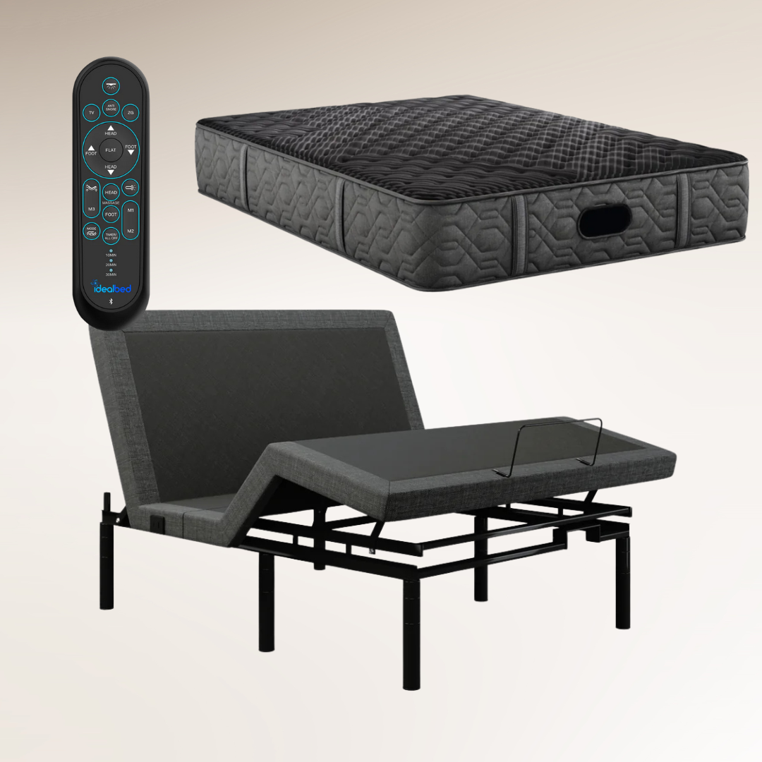 iDealBed Smart 5i Custom Adjustable Bed Base & Black Series One Extra Firm 13.5