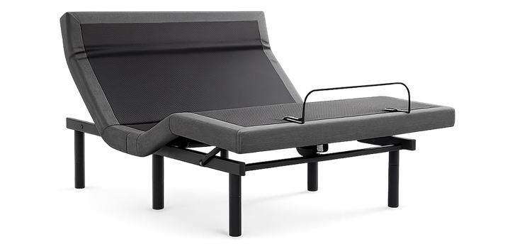  SleepTone S5000 Adjustable Bed Base with independent head pillow tilt and massage, shown in an articulated ergonomic lounging position.
