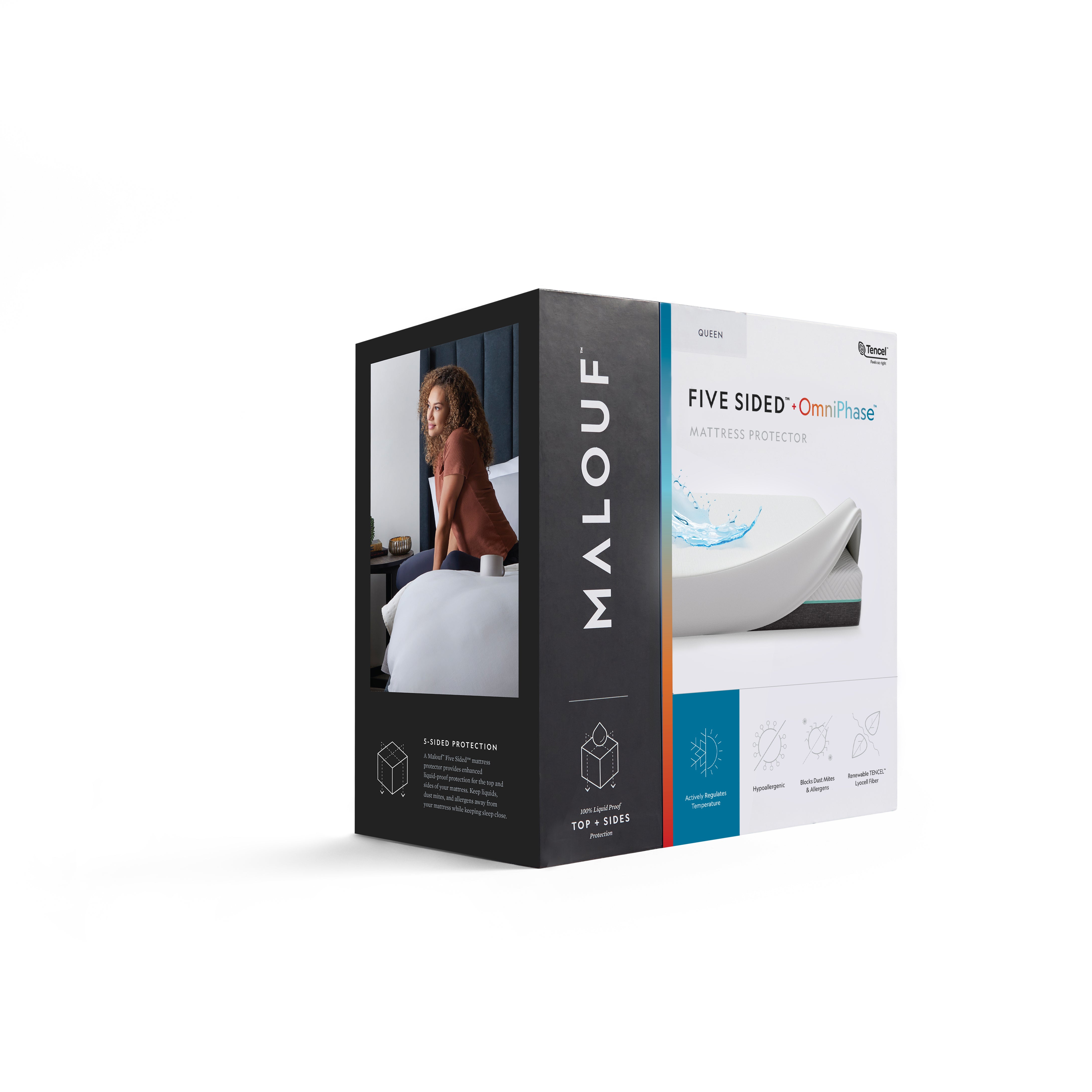 Five Sided™ + Omniphase™ Mattress Protector by Malouf