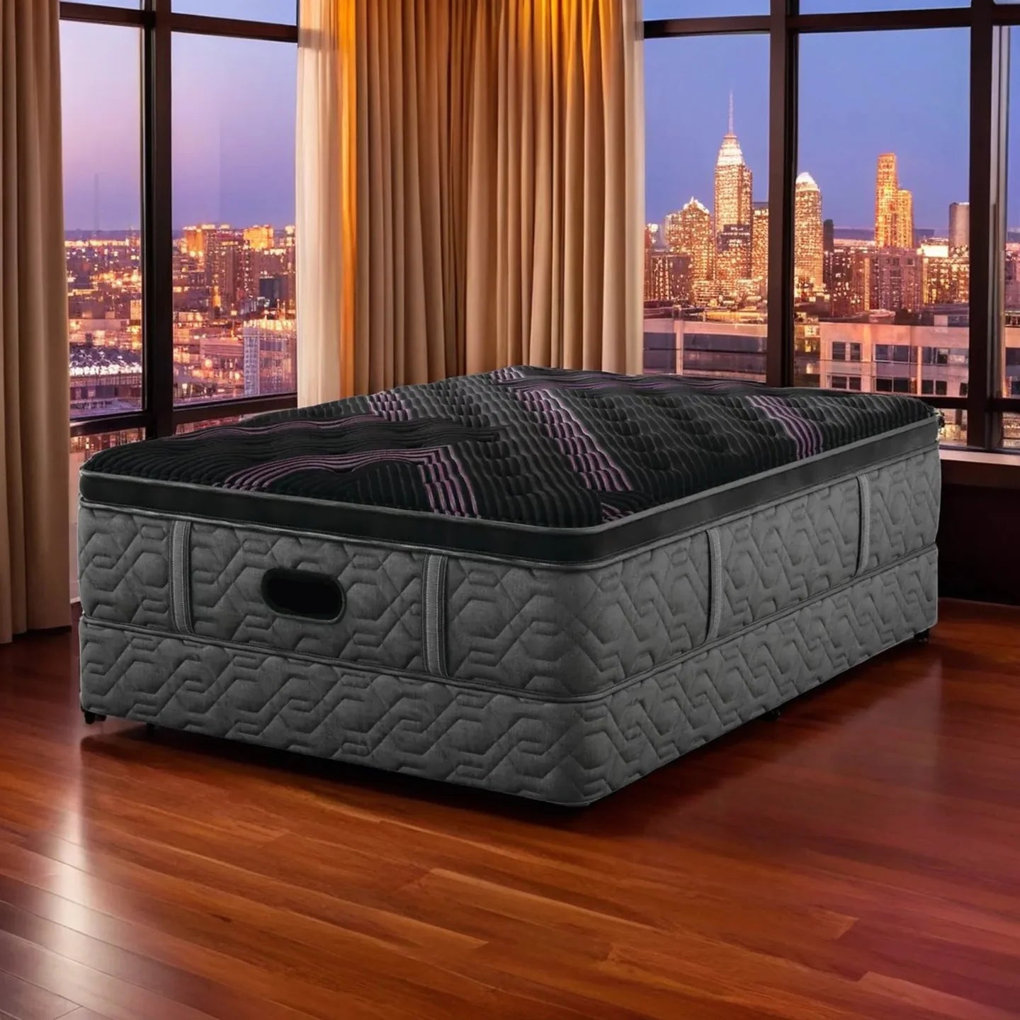 iDealBed Smart 5i Custom Adjustable Bed Base & Black Series Two Plush Pillow Top 16" Mattress (Bundle Price)