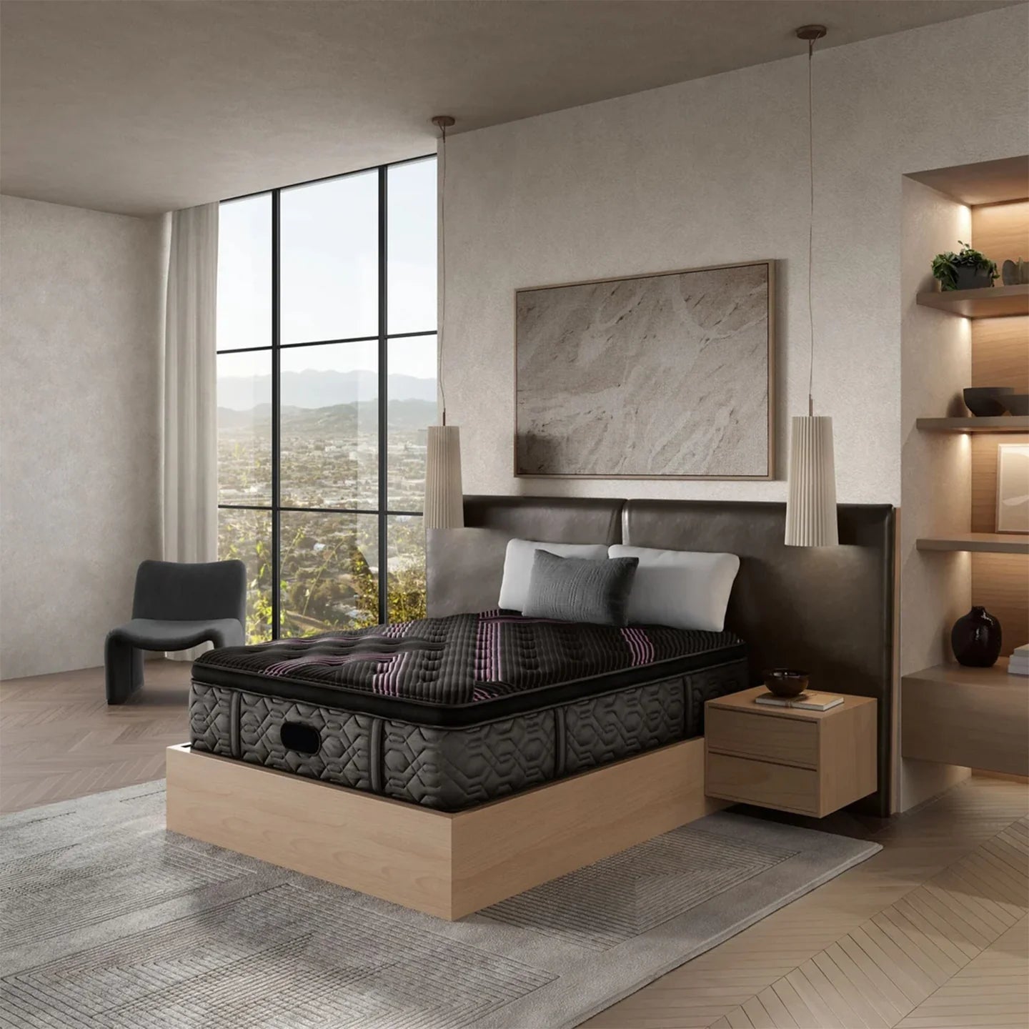 iDealBed Smart 5i Custom Adjustable Bed Base & Black Series Two Plush Pillow Top 16" Mattress (Bundle Price)