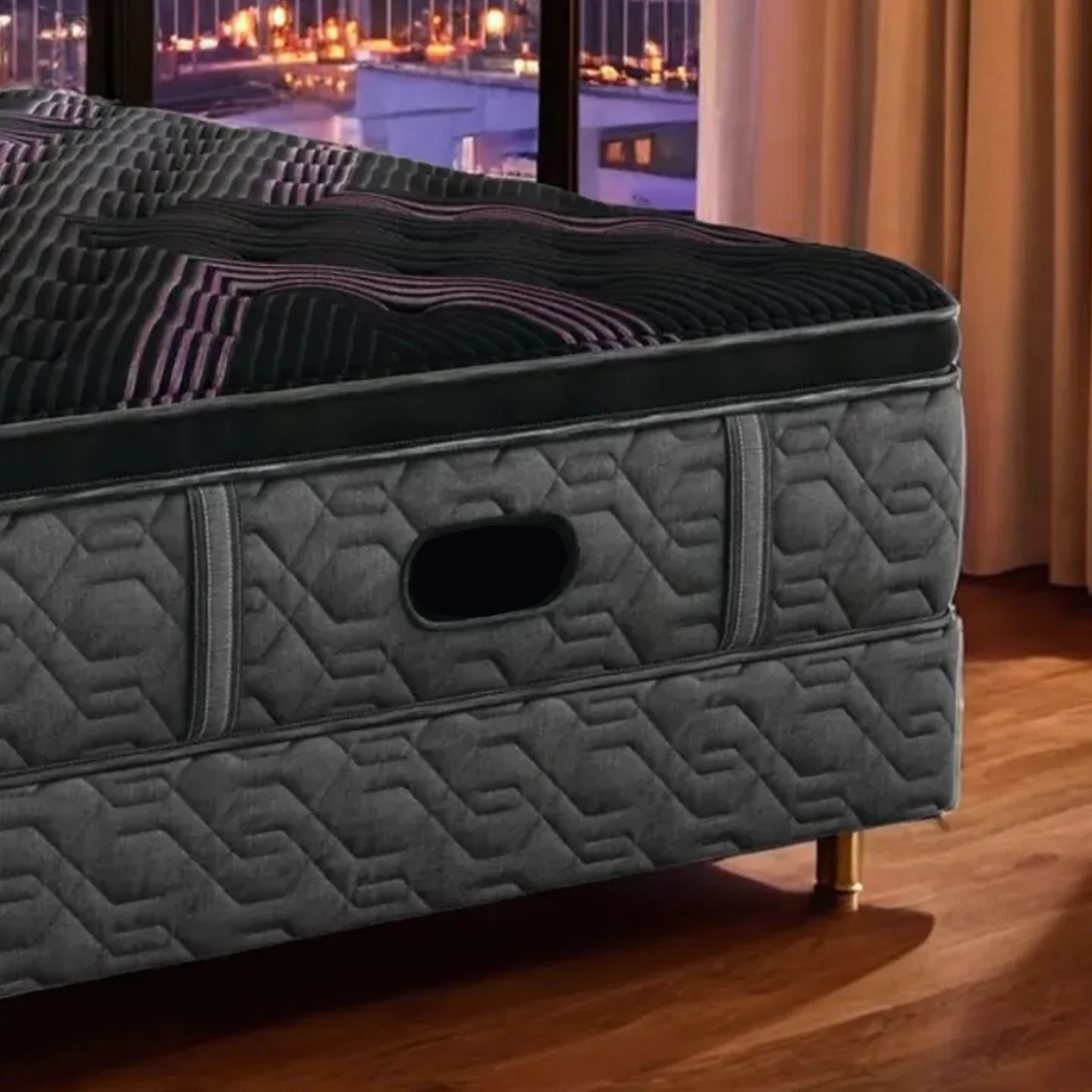 iDealBed Smart 5i Custom Adjustable Bed Base & Black Series Two Plush Pillow Top 16" Mattress (Bundle Price)