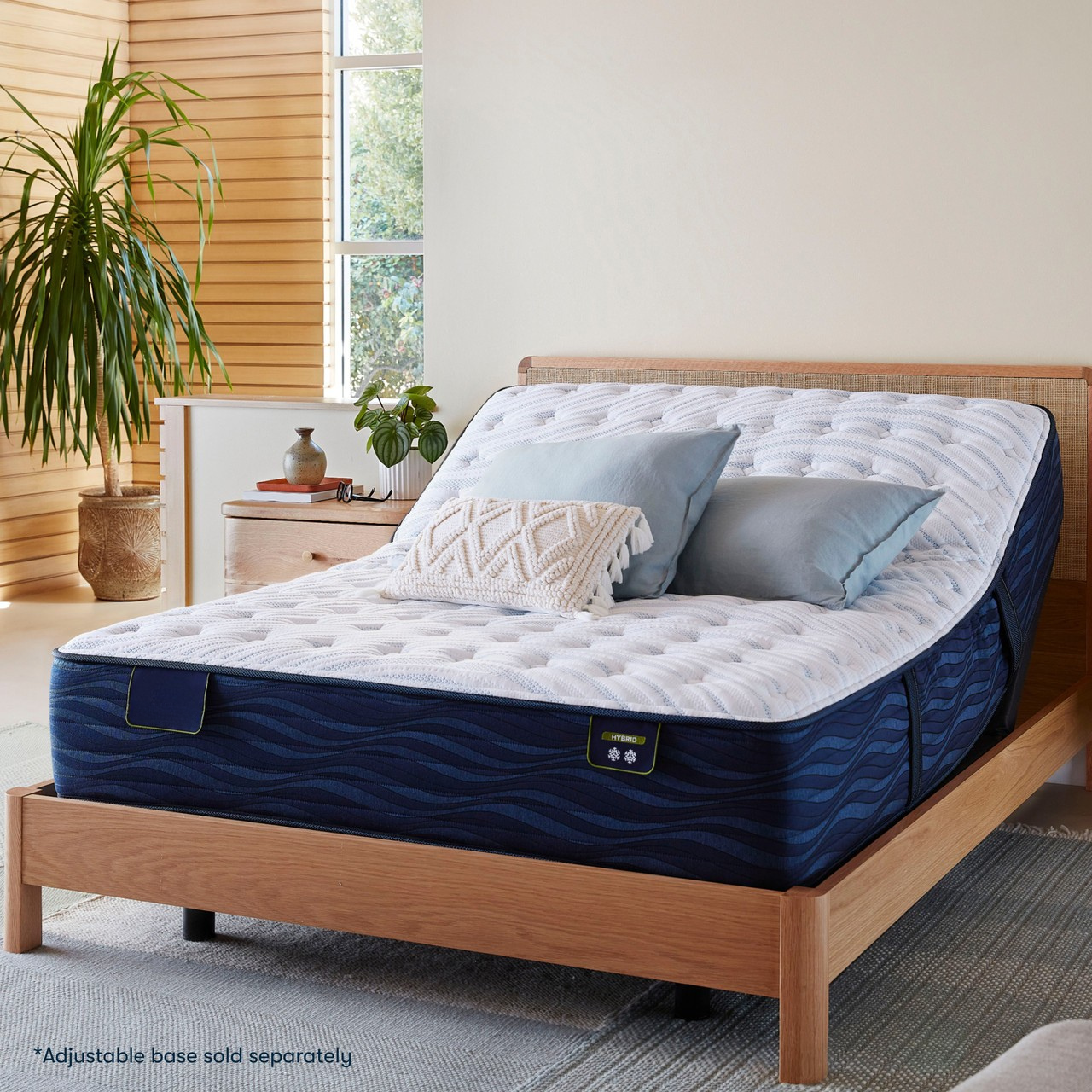 iDealBed Smart 5i Custom Adjustable Bed Base & ECO Quilted Hybrid Medium 12.5" Mattress (Bundle Price)