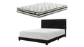 Bundle of Ashley 8 Inch Innerspring Mattress  & Erin Faux Leather Panel Bed