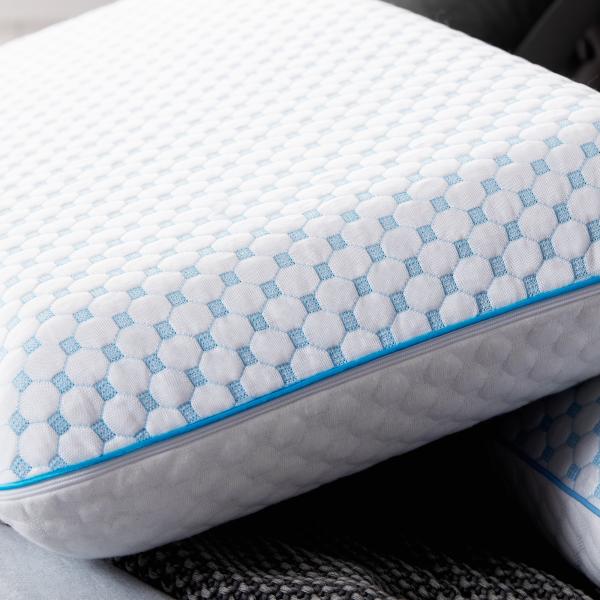 Hyperchill™ Technology Gel Memory Foam Pillow + Reversible Cooling Cover by Malouf