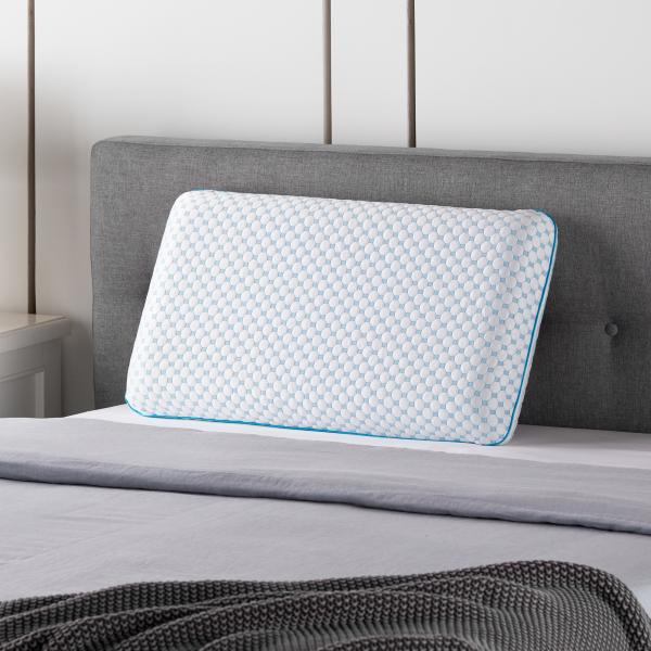 Hyperchill™ Technology Gel Memory Foam Pillow + Reversible Cooling Cover by Malouf