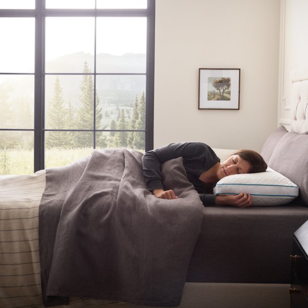 Malouf FlexFill Foam Fiber Pillow With HyperChill Cover