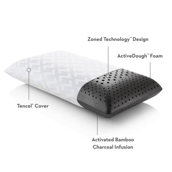 Malouf Zoned ActiveDough + Bamboo Charcoal Pillow