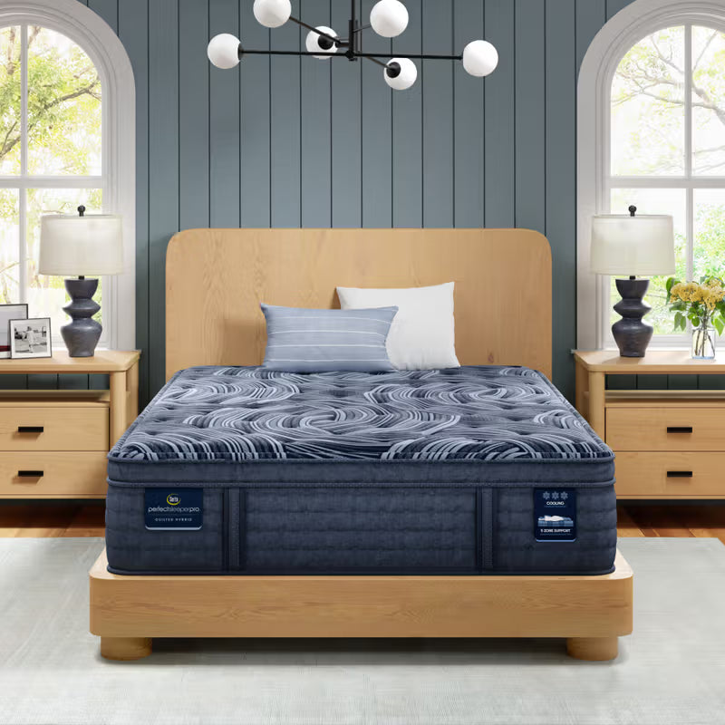 Perfect Sleeper Pro Valais 15 Inch Latex Hybrid Plush Pillow Top Mattress