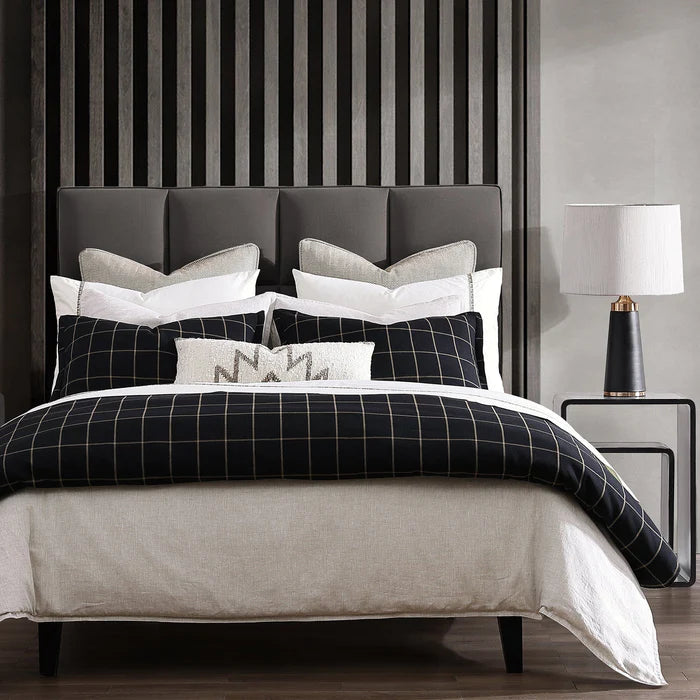 Windowpane Plaid Bedding Set HiEnd Accents