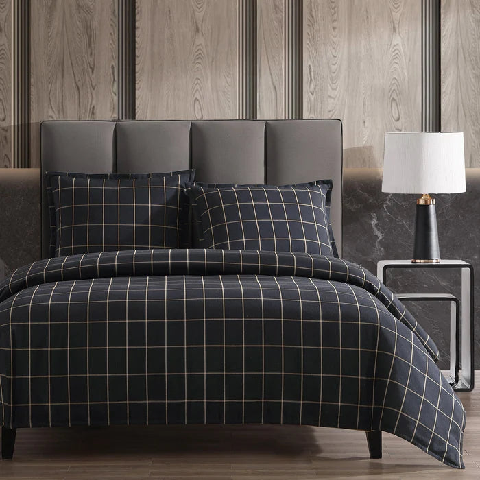 Windowpane Plaid Bedding Set HiEnd Accents