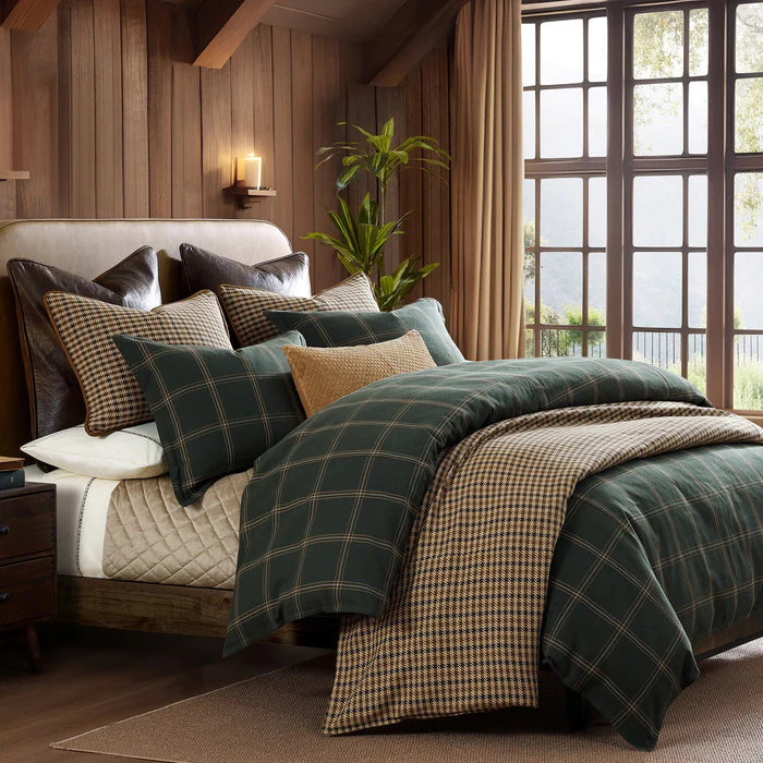 Windowpane Plaid Bedding Set HiEnd Accents