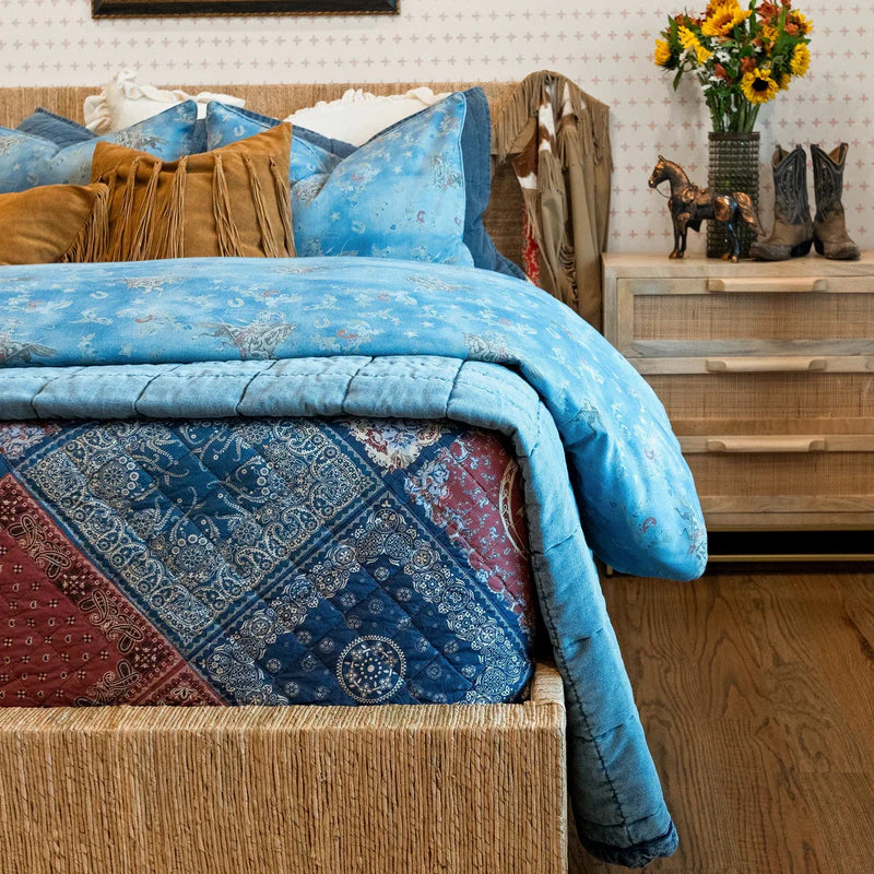 Patchwork Bandana Reversible 3Pc Quilt Set By HiEnd Accents