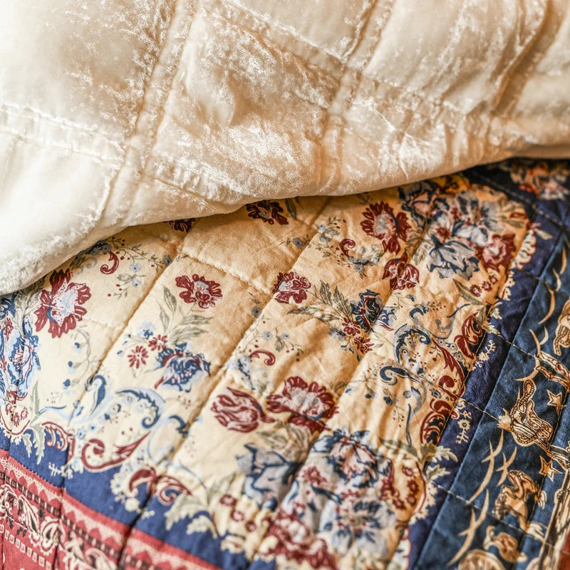 Patchwork Bandana Reversible 3Pc Quilt Set By HiEnd Accents