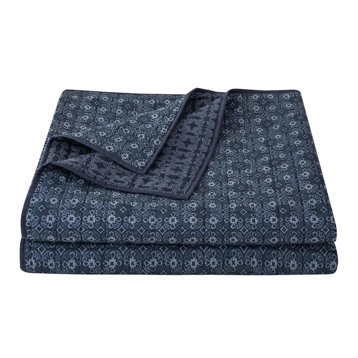 Indigo Reversible Quilt Set By HiEnd Accents