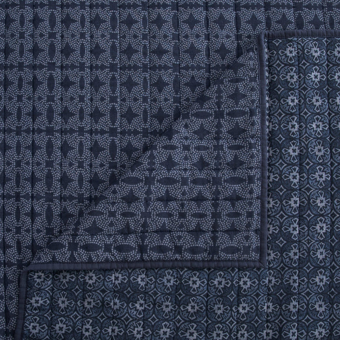 Indigo Reversible Quilt Set By HiEnd Accents