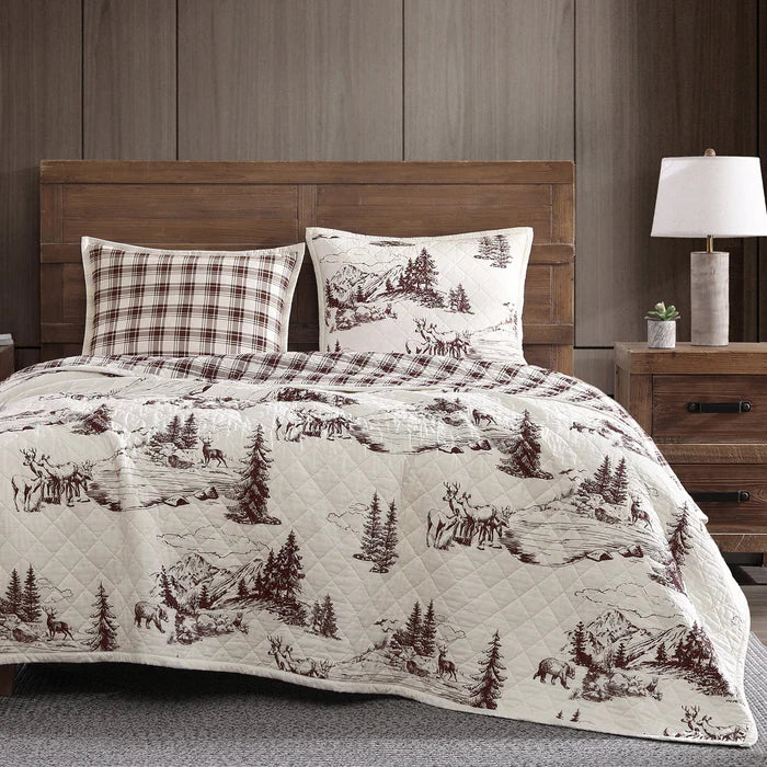 White Pine Reversible Quilt Set HiEnd Accents