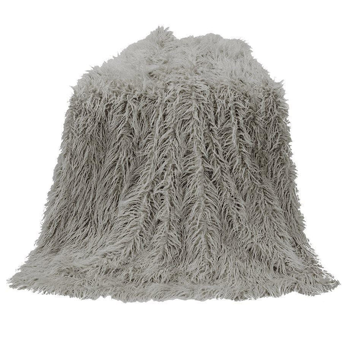 Mongolian Faux Fur Throw Blanket By HiEnd Accents