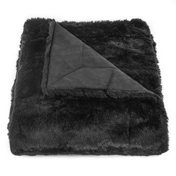 HiEnd Accents Oversized Arctic Bear Throw, Black, 50x80