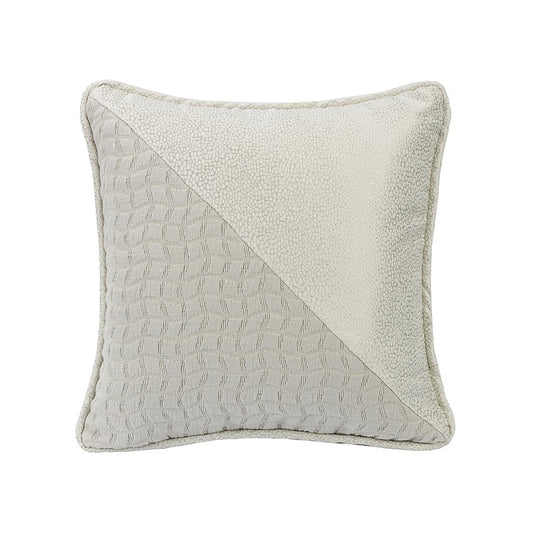 Wilshire Half & Half Gray Decorative Throw Pillow, 16x16