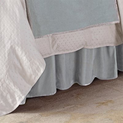 Gathered Velvet Bed Skirt HiEnd Accents