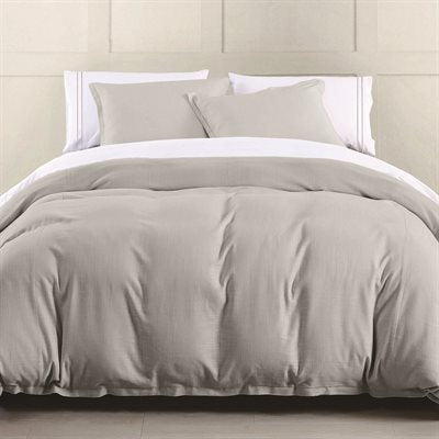 Hera Washed Linen Flange Comforter Set HiEnd Accents