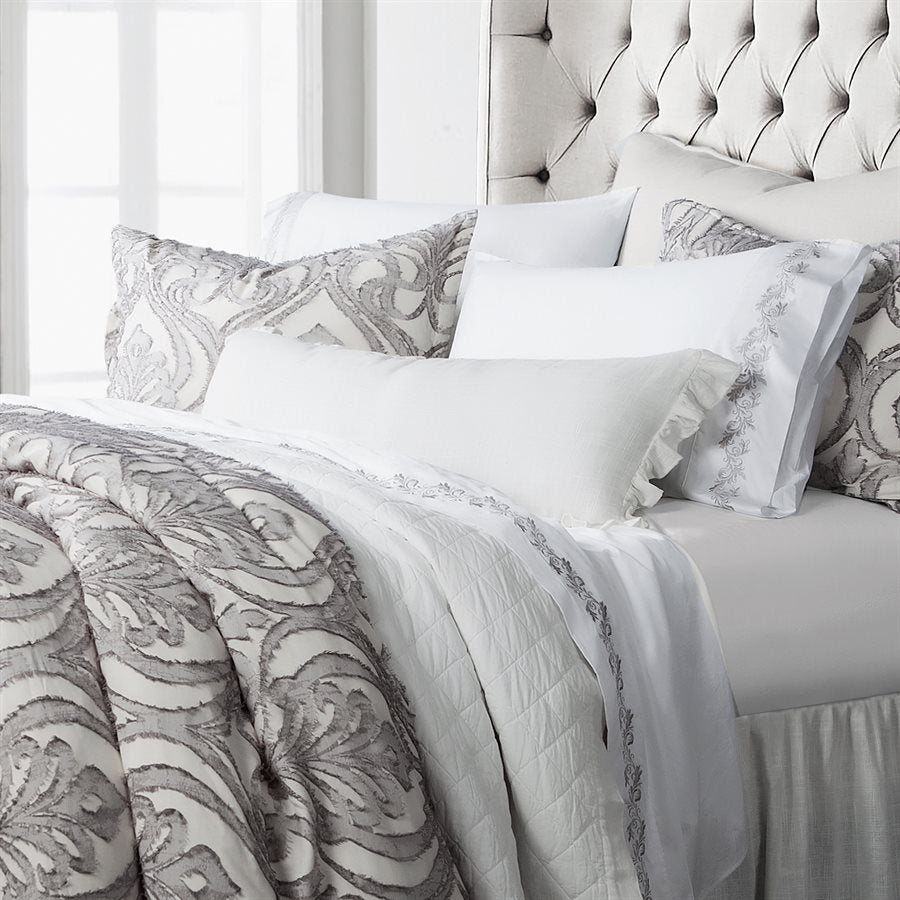 Nicole Damask Duvet Cover Set HiEnd Accents