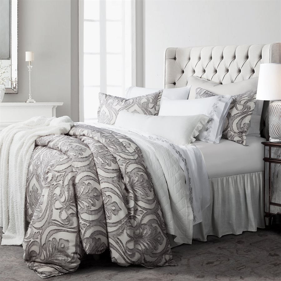 Nicole Damask Duvet Cover Set HiEnd Accents