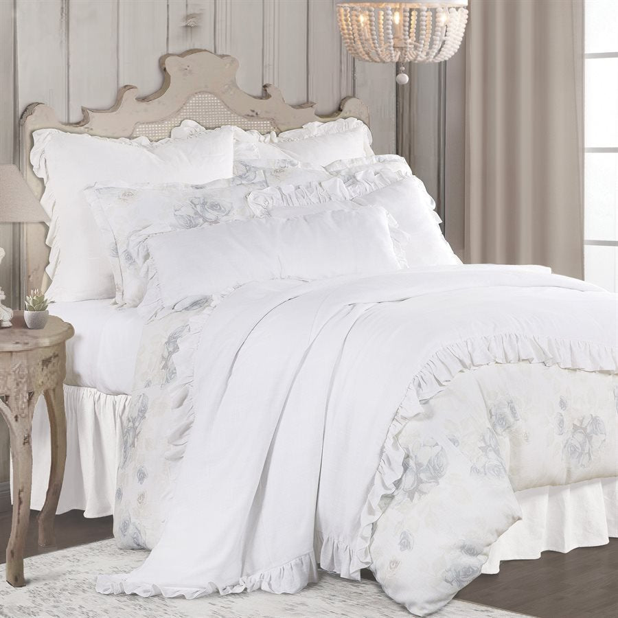 Rosaline Washed Linen Duvet Cover Set HiEnd Accents